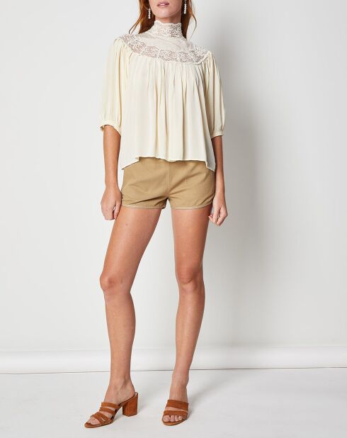 Beigefarbene Qi Shorts