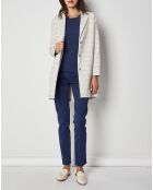 Manteau Qoeil blanc/bleu