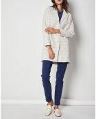 Manteau Qoeil blanc/bleu