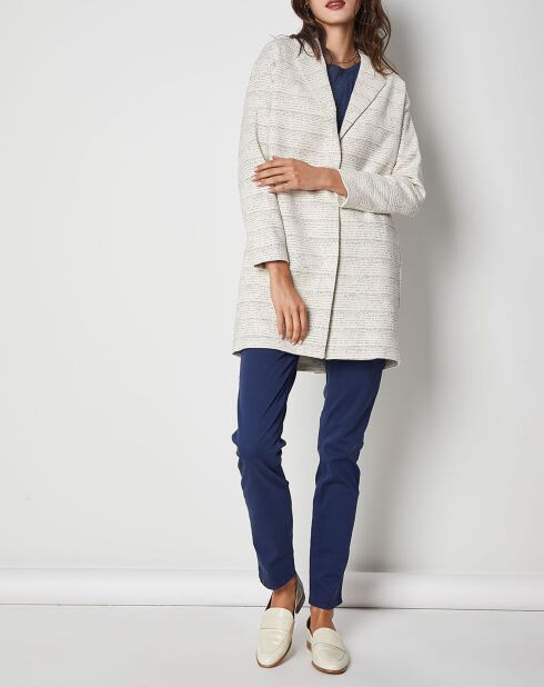 Manteau Qoeil blanc/bleu