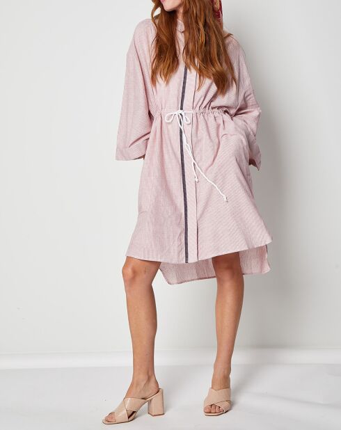 Rotes gestreiftes Kleid Sillon