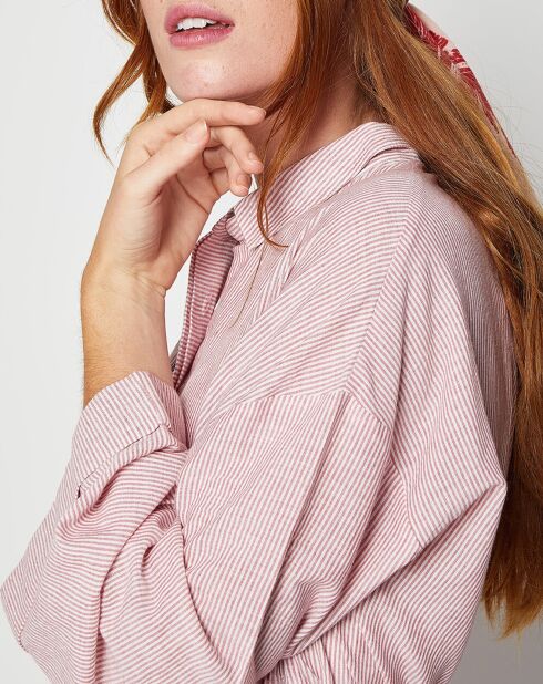 Rotes gestreiftes Kleid Sillon