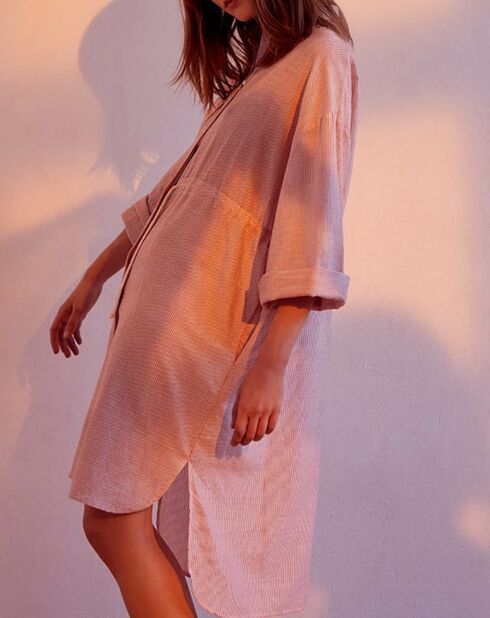 Rotes gestreiftes Kleid Sillon