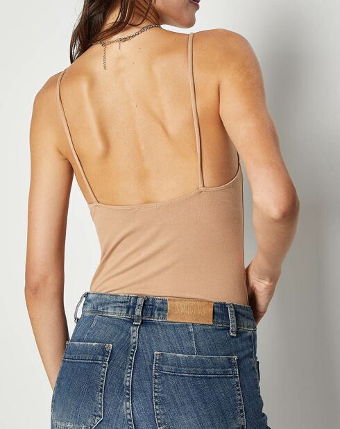 Camelfarbener Body Valenza