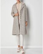 Manteau Varega effet chiné beige