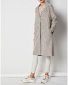 Manteau Varega effet chiné beige