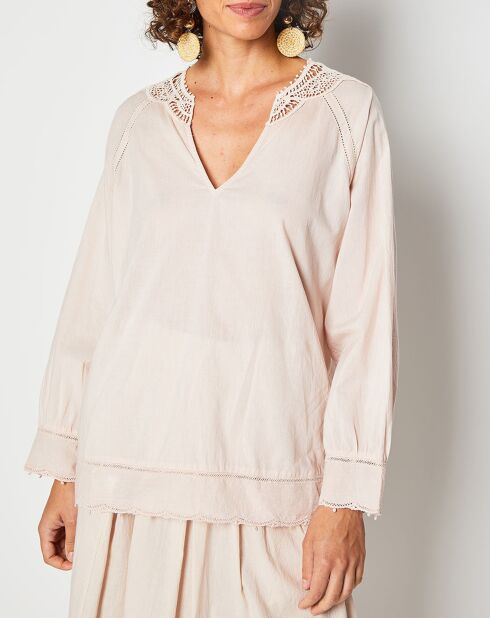 Blouse Vienne rose poudre