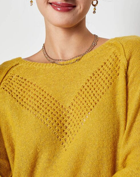 Pull en Mohair mélangé Vivaro safran