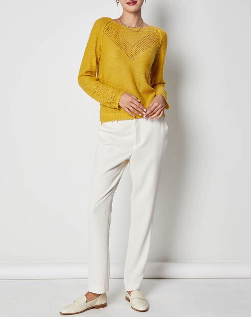 Pull en Mohair mélangé Vivaro safran