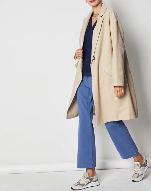 Manteau en Coton & Lin Bruegel beige