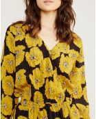 Robe Tara imprimée jaune/noir