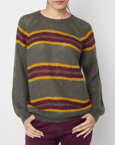 Pull en Mohair mélangé Tebus kaki