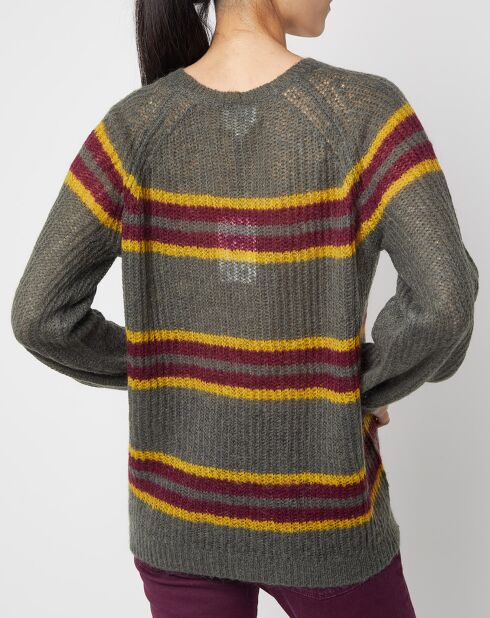 Pull en Mohair mélangé Tebus kaki