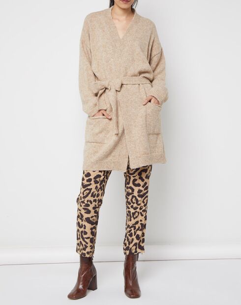 Weste aus Alpaka- und Wollmischung in Timor-Beige