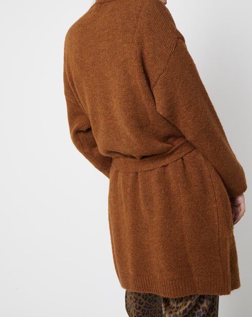 Weste Timor aus einer Mischung aus Haselnuss-Alpaka und Wolle