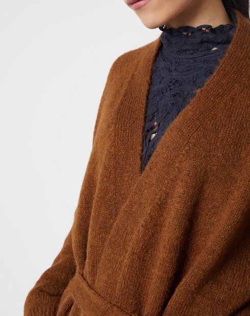 Weste Timor aus einer Mischung aus Haselnuss-Alpaka und Wolle