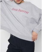 Sweat Darojane gris chine/framboise