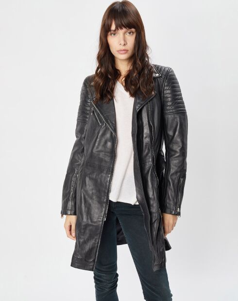 Trench en Cuir Abby noir