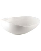 6 Assiettes creuses en Céramique blanches - 22.1x18.3x7.7 cm