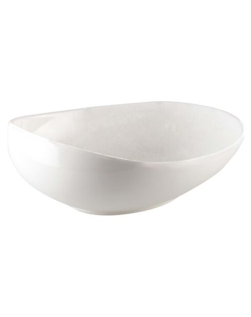 6 Assiettes creuses en Céramique blanches - 22.1x18.3x7.7 cm