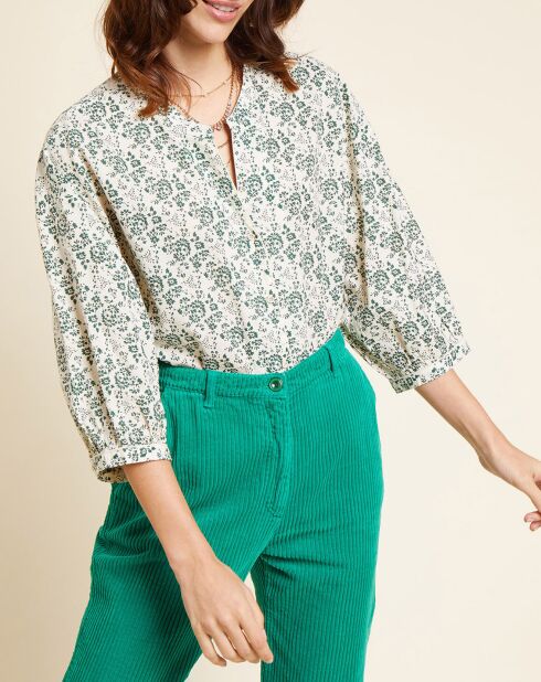 Chemise Magalianne vert anglais