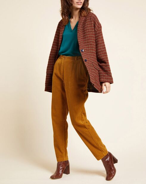 Pantalon en Velours côtelé Miro caramel