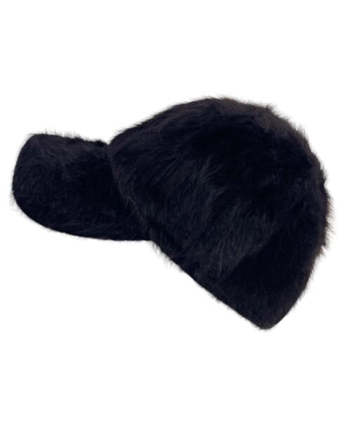 Casquette en Angora mélangé noire