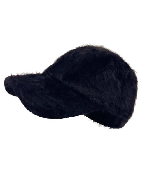 Casquette en Angora mélangé noire