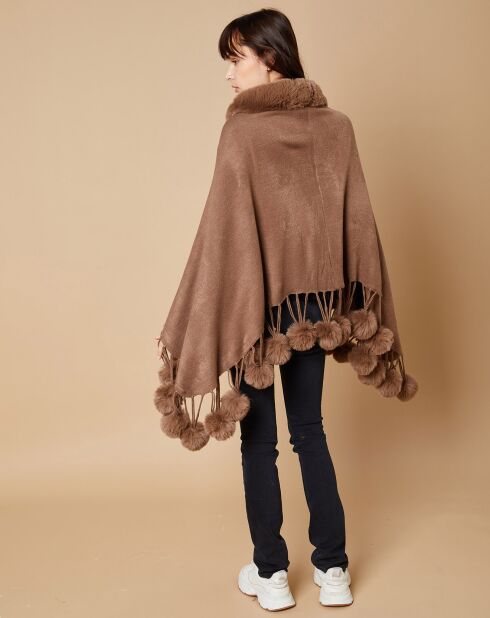 Pattie beigefarbener Poncho