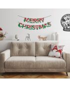 Mehrfarbiges dekoratives Weihnachtskissen - 43x43 cm