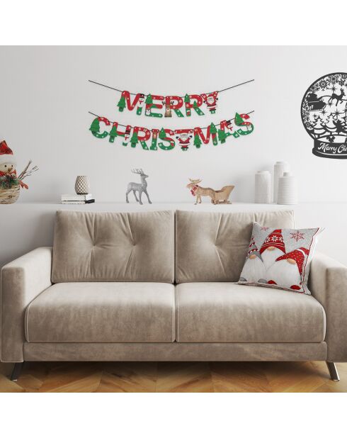 Mehrfarbiges dekoratives Weihnachtskissen - 43x43 cm