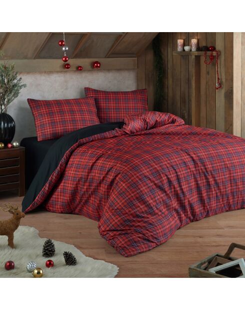 Parure housse de couette Iskoc rouge