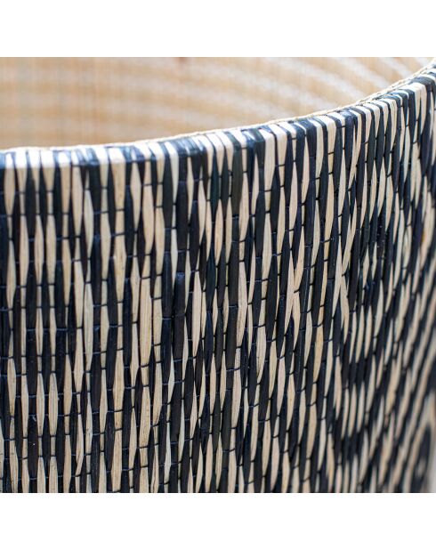 Fioriera piccola su gambe nere/beige - D.27x45 cm