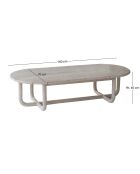 Table basse en pin recyclé kristen beige - 160x70x40 cm