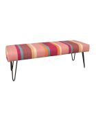 Banc en tissu chaquiras multicolore - 120x42x40 cm