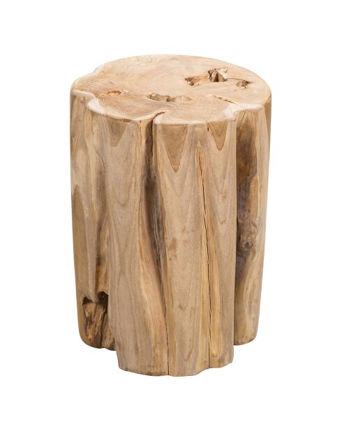 Table d'appoint Racine de teck Kaliman naturel - 30x30x40 cm