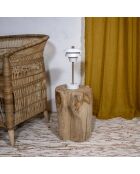 Table d'appoint Racine de teck Kaliman naturel - 30x30x40 cm