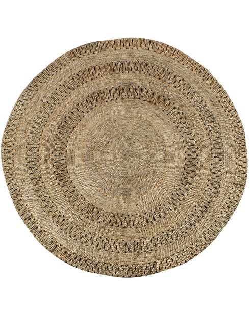 Tapis en jute tissé main jerico beige - D.120cm