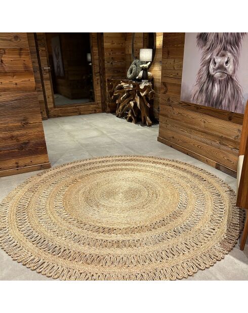 Tapis en jute naturelle jerico beige - D.220 cm