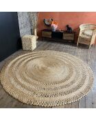 Tapis en jute naturelle jerico beige - D.220 cm