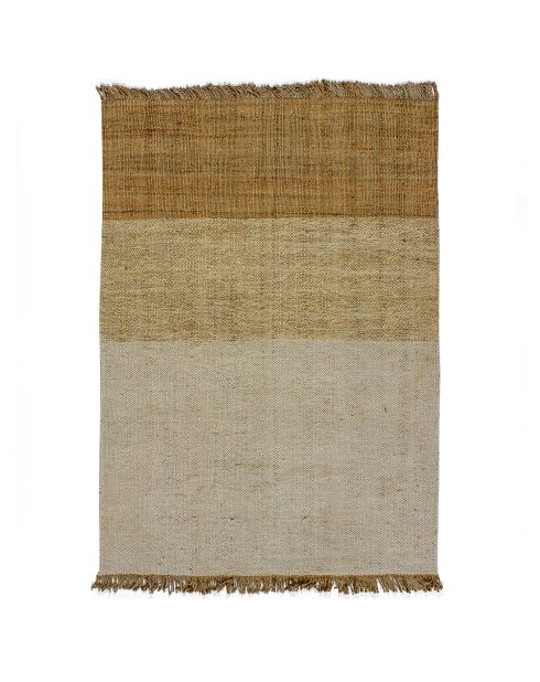 Tapis en jute et laine franca beige - 160x230 cm