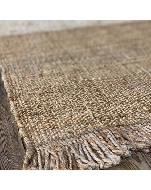 Tappeto Franca beige in juta e lana - 160x230 cm
