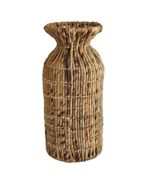 Vase décoratif en Fibres d'Abaca Lina naturel - 25x25x60 cm