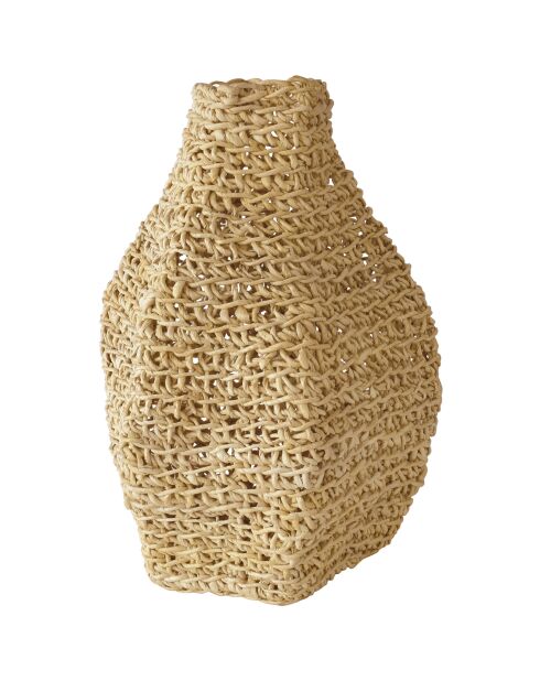 Vaso decorativo in fibra di abaca marrone - 42x42x55 cm