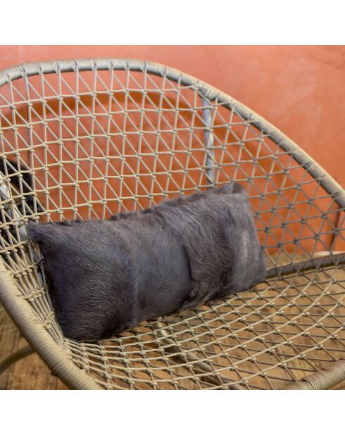 Grijs geitenkussen - 50x25 cm