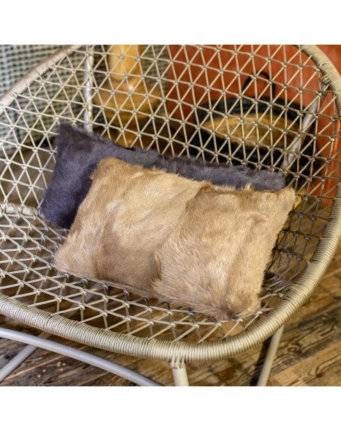 Grijs geitenkussen - 50x25 cm