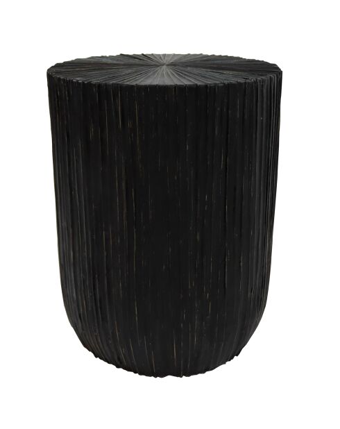 Meuble d'appoint en bois et feuilles de cocotier marron - 33x43 cm