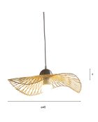 Suspension en Bambou tressée Kix naturelle - D.45xH.140 cm