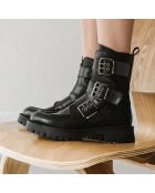 Boots en Cuir Runner noires