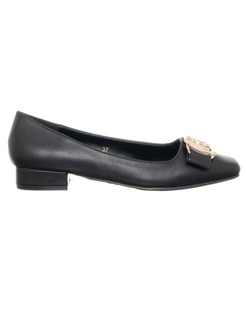 Mocassins en Cuir Carla noir/doré